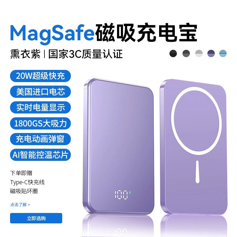 MagSafe Wireless Power Bank for iPhone – 5000/10000/20000 mAh Fast Charging