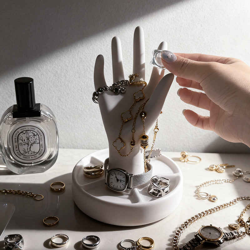 Creative five-finger jewelry storage rack home bedroom dresser table top earrings ring bracelet jewelry organizer