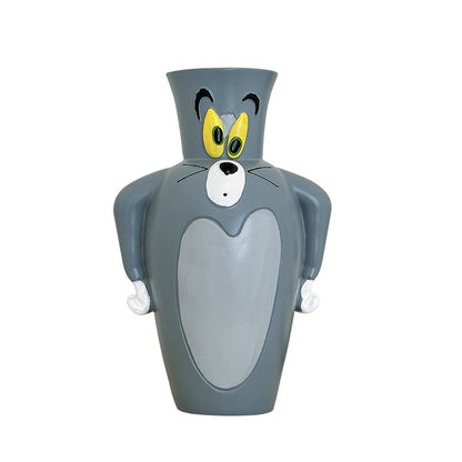 Tom cat vase ornament living room flower arrangement cat and mouse periphery home cute desktop entrance office decoration