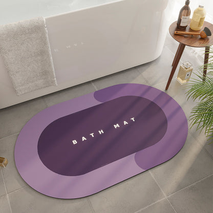 Super Absorbent Bath Mat Quick-Drying Thin Bathroom Mat Non-Slip Stain Resistant Bathroom Rug Kitchen Living Room Floor Mat Easy to Clean Shower Rug for Bathtub