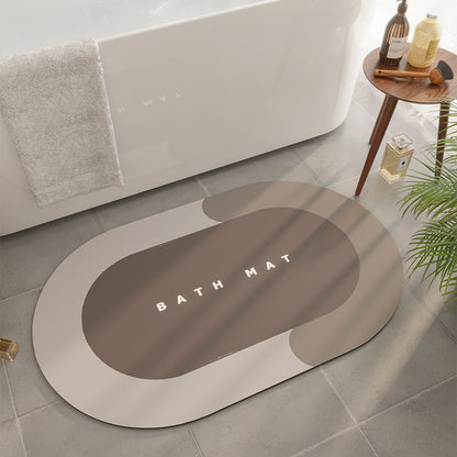 Super Absorbent Bath Mat Quick-Drying Thin Bathroom Mat Non-Slip Stain Resistant Bathroom Rug Kitchen Living Room Floor Mat Easy to Clean Shower Rug for Bathtub