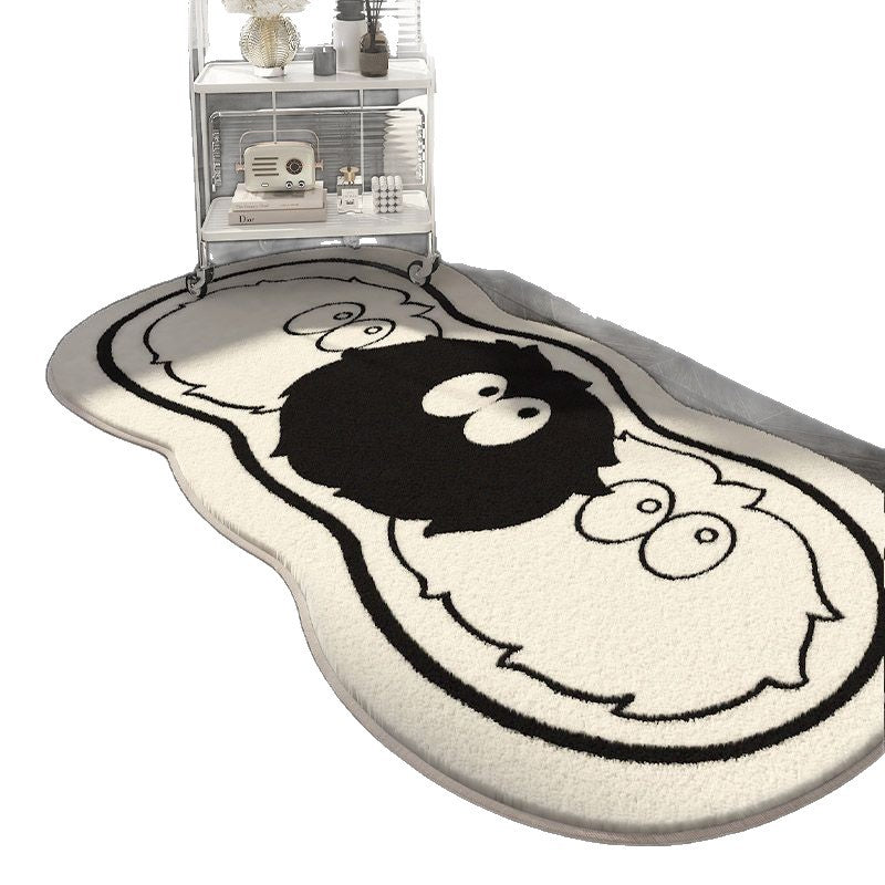 Briquette Lux Black & White Carpet – Soft Faux Cashmere Rug for Living Room & Bedroom