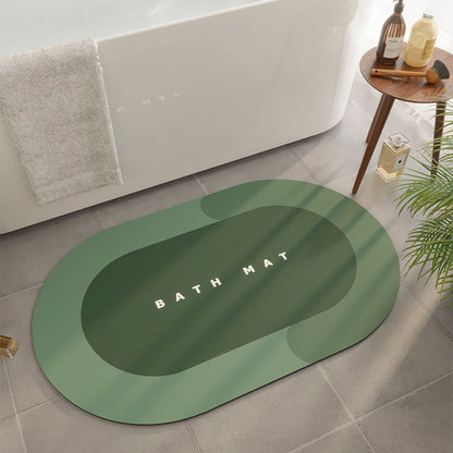 Super Absorbent Bath Mat Quick-Drying Thin Bathroom Mat Non-Slip Stain Resistant Bathroom Rug Kitchen Living Room Floor Mat Easy to Clean Shower Rug for Bathtub