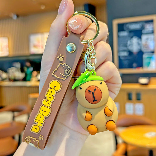 Kawaii Capybara Charm Keychain