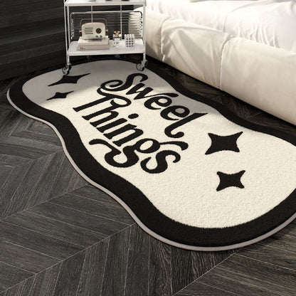 Briquette Lux Black & White Carpet – Soft Faux Cashmere Rug for Living Room & Bedroom