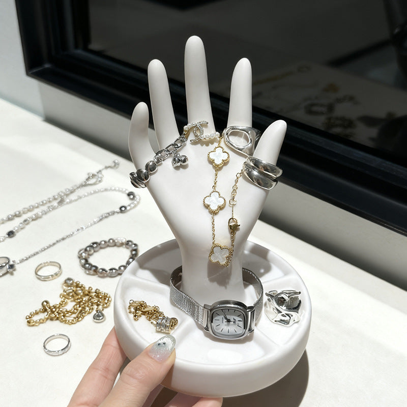 Creative five-finger jewelry storage rack home bedroom dresser table top earrings ring bracelet jewelry organizer