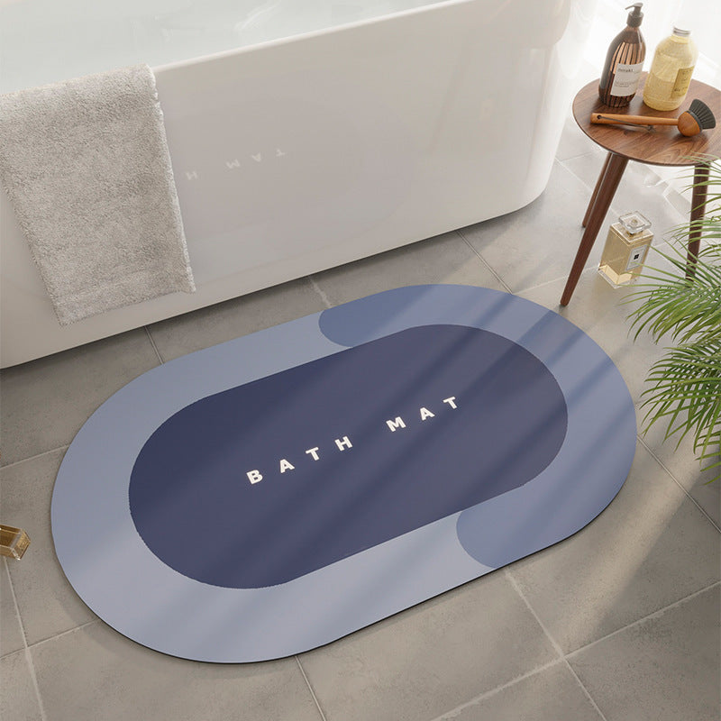 Super Absorbent Bath Mat Quick-Drying Thin Bathroom Mat Non-Slip Stain Resistant Bathroom Rug Kitchen Living Room Floor Mat Easy to Clean Shower Rug for Bathtub