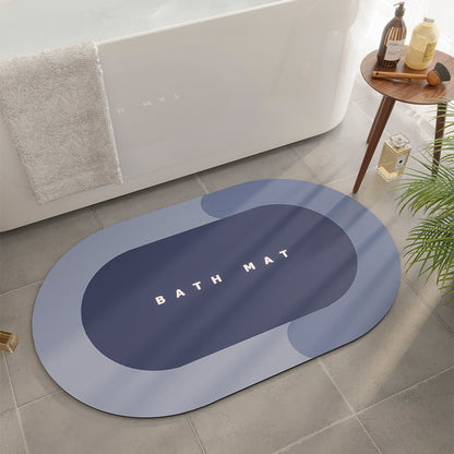 Super Absorbent Bath Mat Quick-Drying Thin Bathroom Mat Non-Slip Stain Resistant Bathroom Rug Kitchen Living Room Floor Mat Easy to Clean Shower Rug for Bathtub