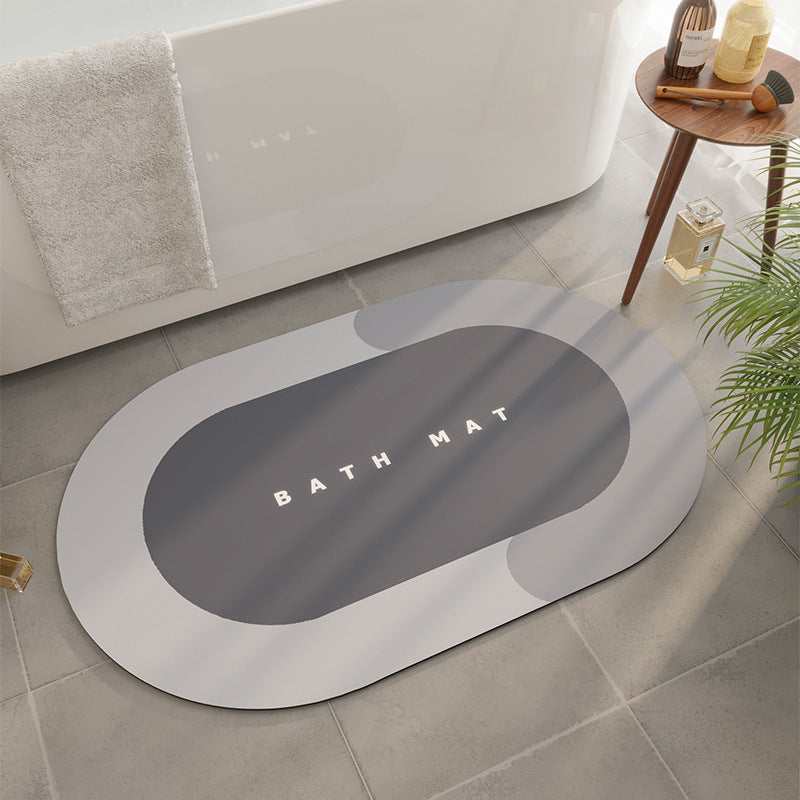 Super Absorbent Bath Mat Quick-Drying Thin Bathroom Mat Non-Slip Stain Resistant Bathroom Rug Kitchen Living Room Floor Mat Easy to Clean Shower Rug for Bathtub
