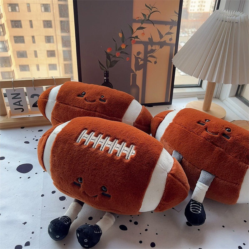 Amazon Cross Border Jellycat Fun Rugby Plush Doll Creative Compressible Prop Room Decor
